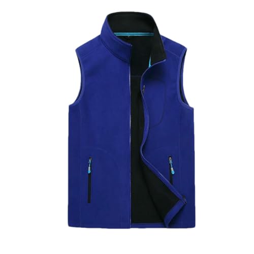 Chaleco térmico de hombre con forro polar grueso softshell azul