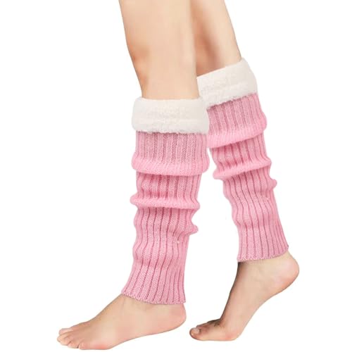 Image of Winter Leg Warmers for Women and Girls Warm Knitted Socks Knitted Wool Crochet Long Boot Socks New Year's Day Socks Christmas Socks