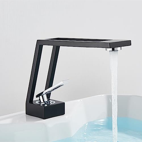 Robinet de lavabo cascade en laiton avec mitigeur chaud froid durable - 2
