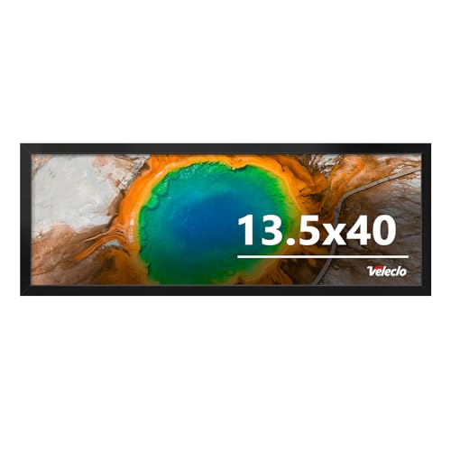 Veleclo 13.5x40 Picture Frame for Wall Display, 13.5x40 Black Picture Frame with Shatter Resistant Plexiglass, Stable and Sturdy 13.5 x 40 Poster Frame for Wall Display, Handpicked Gift Collection