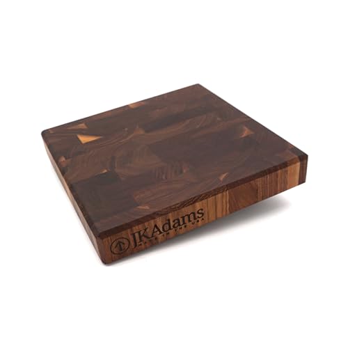 J.K. Adams Professional Series End Grain Cutting Board, Walnut, 12"x12"x2",