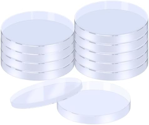 10 Pack Plastic Petri Dishes with Lids,120 x 15mm Bioresearch Sterile Petri Dish,Culture Dishes for School Science Projects,Seeding,Storage,Biological Themed Party,Lab Jelly Science Party