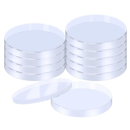 10 Pack Plastic Petri Dishes with Lids,120 x 15mm Bioresearch Sterile Petri Dish,Culture Dishes for School Science Projects,Seeding,Storage,Biological Themed Party,Lab Jelly Science Party