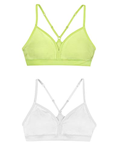 Hanes Girls ComfortFlex Fit Pullover Bra with Adjustable Racerback Straps 2-Pack Small