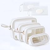 JAYTEM 6-Piece Diaper Bag Organizer Pouches Set, TPU Clear Odorless Waterproof Packing Cube Bags with 2 Reusable Wet Wipe Dispensers, TSA Approved Toiletry Bag for Travel, Baby Essentials, Nursery