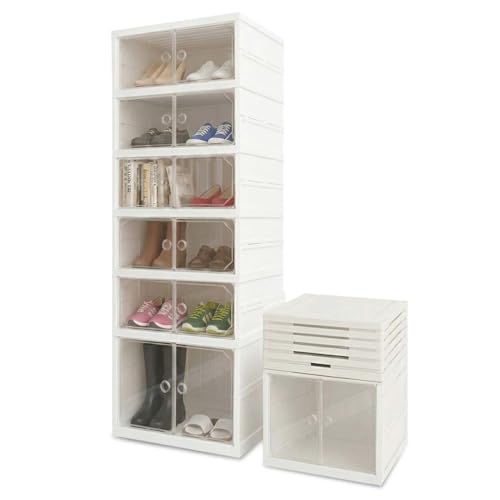 AnacondaGrip Foldable 6-Tier Shoe Rack Organizer, Large...