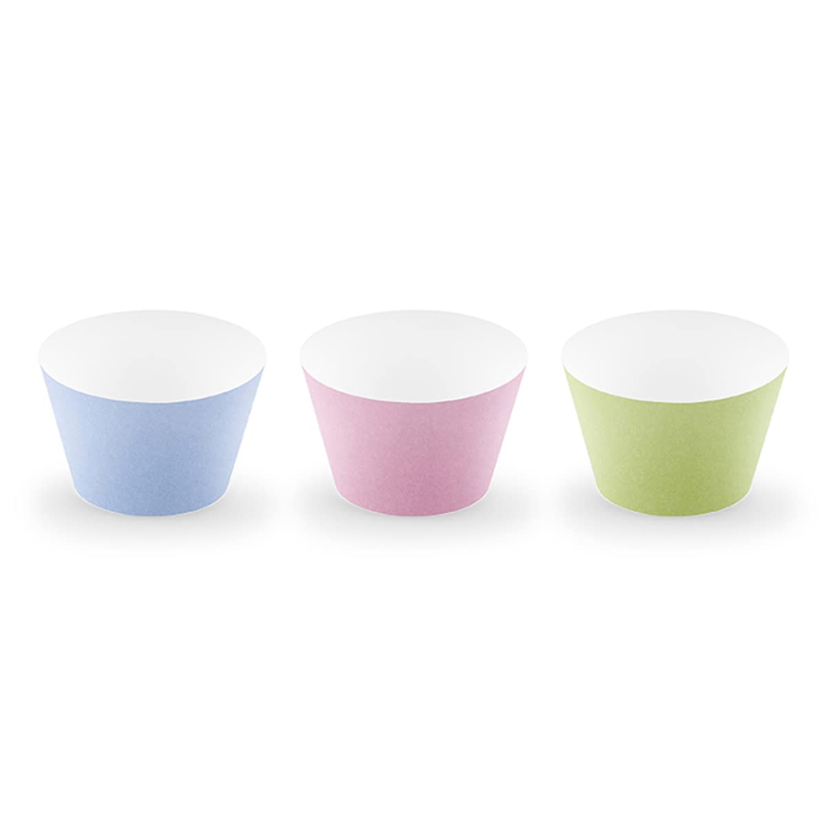 Pirottini Per Cupcake In Cartoncino - PartyDeco FM1, Bianco, 5,5x8,5 Cm, Confezione Da 10