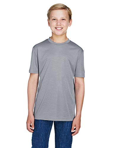 Team 365 Youth Sonic Heather Performance T-Shirt L ATHLETIC HEATHER