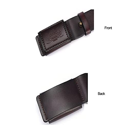 Hypoallergenic Belts for Men,Men's No-Scratch Mechanic Belt,Dark Coffee,110CM/43.3''2
