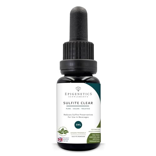 Sulfite Clear 5ml | 3% Food Grade Hydrogen Peroxide | Sulphite Remover Drops | Premium UV Blocking Miron Violet Glass & Pipette Dropper