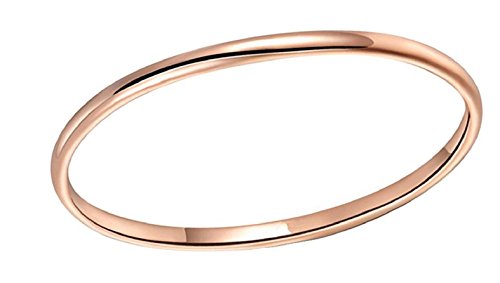 LOVE Beauties 1.5 MM Titanium Comfort Fit Wedding Band Ring Rose Gold Plated Classy Domed Ring(6)