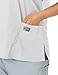 Landau Scrub Zone Relaxed Fit 2-Pocket V-Neck Scrub Top for Women 70221 White