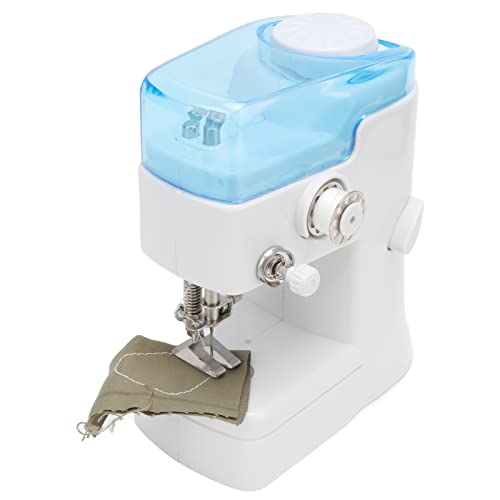 Hamwesh Mini Máquina de Coser, Máquina de Coser Portátil para Niños 4 AA con Pilas, de de Material ABS con Accesorios Incluidos para Viajes en el Hogar, Manualidades
