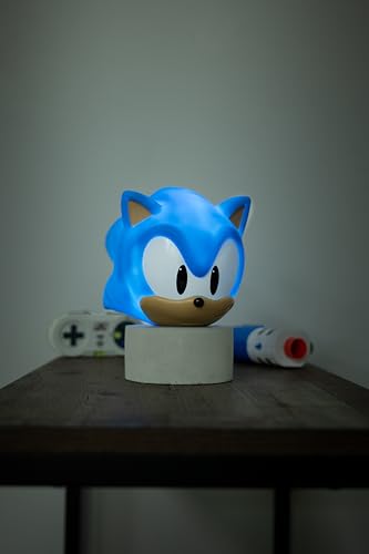 WONDEE Sonic Lámpara Decorativa y Luz Nocturna Infantil Quitamiedos del Erizo Favorito de los Videojuegos, Lámpara de mesita de noche Niños y Fans, Sonic Regalos Originales Infantiles Niños