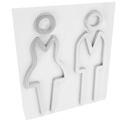 Panneaux de toilettes en métal DOITOOL pour signalisation chic - 2