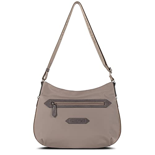 Sac besace Galet Lancaster Basic Sport bandoulière femme nylon gris
