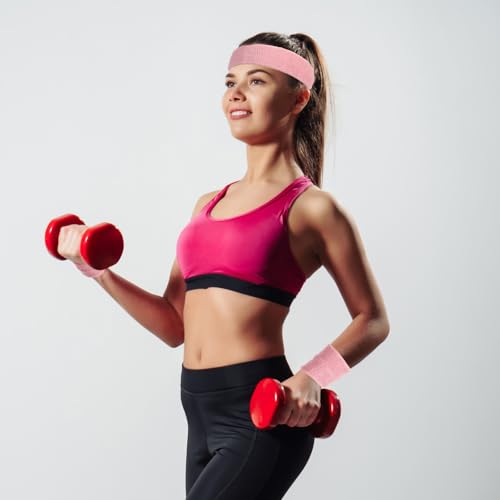 Image of Civaner 12 Pcs 80 90s Neon Sweatbands Soccer Baseball Headbands Wristband Set for Men Women Party Cotton Headbands Terry Cloth Athletic Sweat Bands for Tennis Football Gym Outdoor
