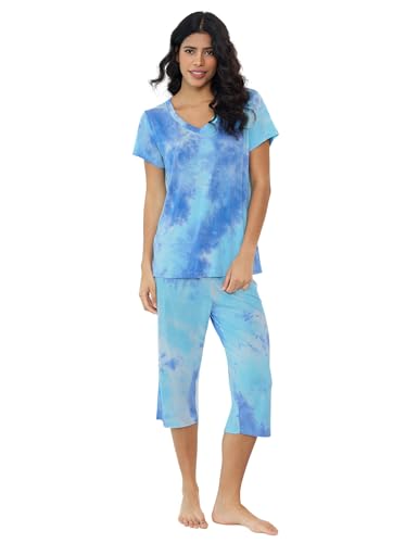 Image of Joyaria Cooling Pajamas Bamboo Viscose Lightweight PJs Set Women Wicking Sleepwear for Night Sweat S-XXL