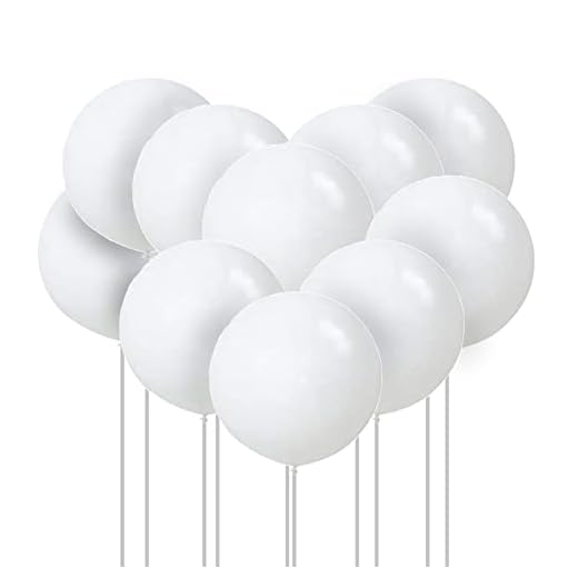 Paquete de 10 globos blancos grandes, globos de látex de 61 cm/24 pulgadas, globos gigantes de helio, propuesta, boda, cumpleaños, baby showers, celebraciones de aniversario, decoración navideña