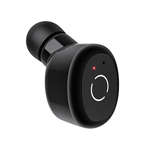 Single Bluetooth Wireless Earbud, Invisible Bluetooth Earpiece, Bluetooth Headset for Cell Phones/PC/TV, in-Ear Bluetooth Hands-Free Earpiece with Mic 6 Hrs Playtime, Magnetic Charging Base