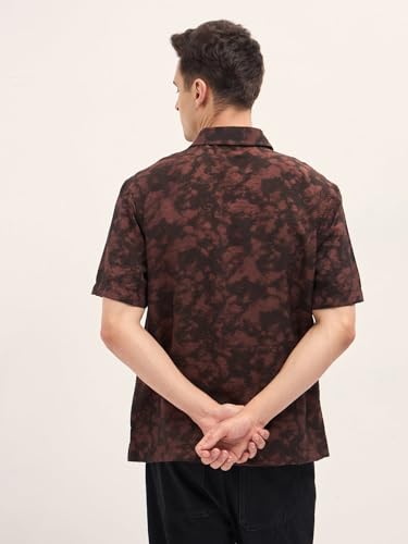 Image of THE BEAR HOUSE Men's Printed Relaxed Fit Casual Shirt