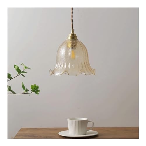 Plafonnier en verre craquelé avec suspension ajustable pour salon - 5