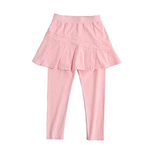 birbyrrly Girls Footless Leggings with Ruffle Skirt, Skirt Leggings for Girls2