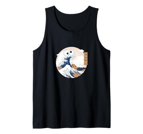Great Cookie Wave Kanagawa Japanese Monster Art Funny Gift Tank