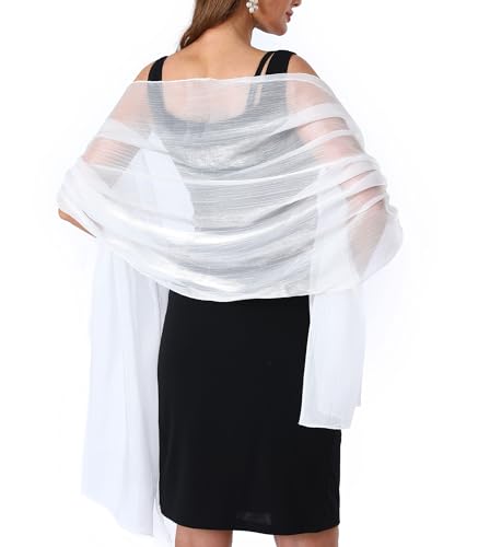 Châles en mousseline de soie élégants pour robe de soirée de mariage et grandes occasions