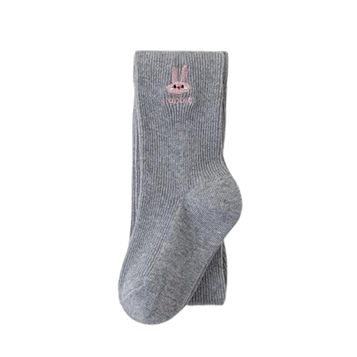 Girls Tights Knit Cotton Plain Animals Letter Embroidery Footed Soft Ribbed Lines Design Cute Socks for Girls 1 Pair
