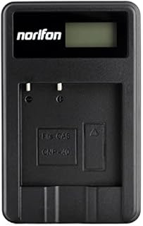 NP-40 LCD USB Charger for Casio Exilim EX-FC100, EX-FC150, EX-Z400, Exilim Zoom EX-Z100, EX-Z1000, EX-Z1050, EX-Z1080, EX-Z1200, EX-Z200, EX-Z300, EX-Z40, EX-Z450, EX-Z50, EX-Z55 Camera and More