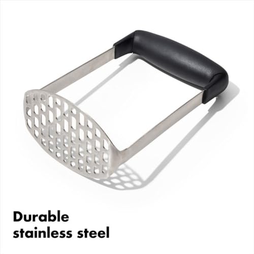 OXO Good Grips Stainless Steel Smooth Potato Masher, Black/Silver