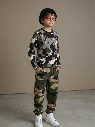 Image of Cadidi Dinos Boys Girls Long Sleeve Shirts Cotton Casual Crewneck Printed Kids T-Shirts