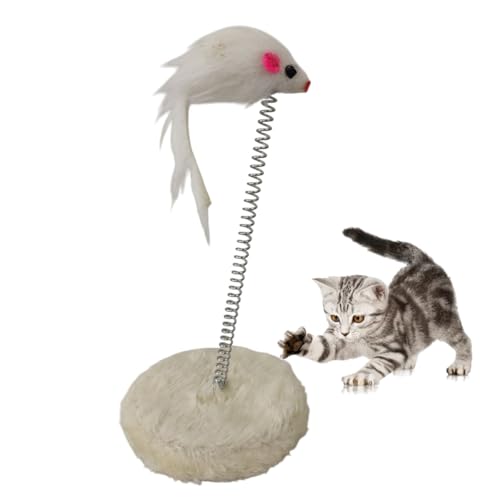 Arranhador Gato Pet Ratinho Guizo Mola Felino Brinquedo Interativo Animal de Estimaçao Macio Lazer Entretenimento Diversao