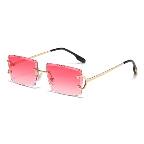 Lunettes de soleil carrées élégantes avec branches fines en métal premium