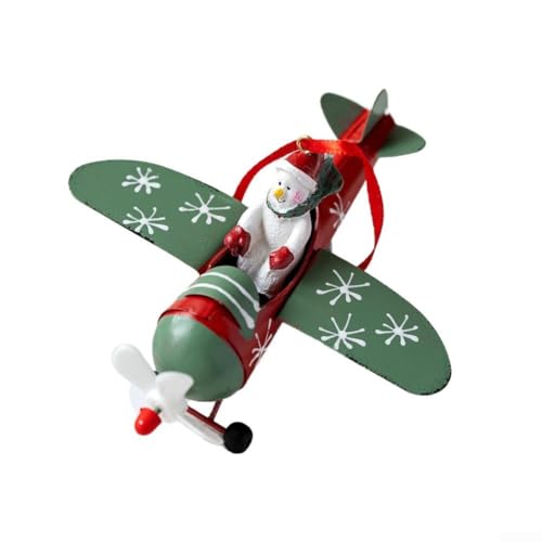 TONIXY Handgefertigter Weihnachtsbaumschmuck mit Flugzeug-Design mit...