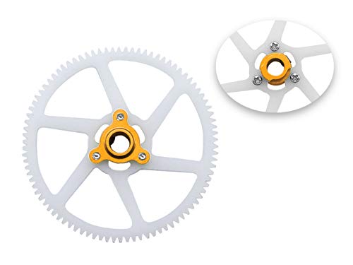 CNC Delrin Main Gear W/Hub Set (Gold) - Blade 120 SR/S/S2