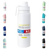 Garrafa de água térmica inox 800ml parede dupla com isolamento a v