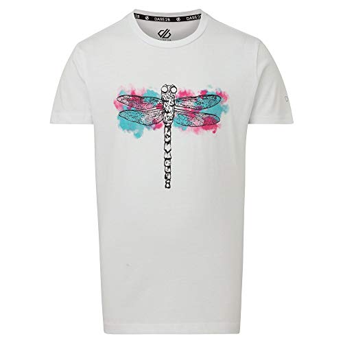 Dare2b DKT426 900C05 Go Beyond' Printed Cotton Casual T-Shirts/Polos/Vests - White, Size 5-6