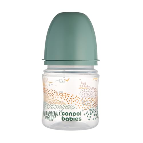 Canpol babies Butelka antykolkowa EasyStart 120ml MOUNTAINS green