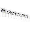 VINLUZ 6 Light Bathroom Vanity Light with Clear Glass Shade in Chrome Finish Industrial Metal Base Wall Mounted Lighting…