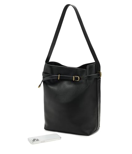 Bolso Madewell tipo bucket en cuero negro miniatura 4