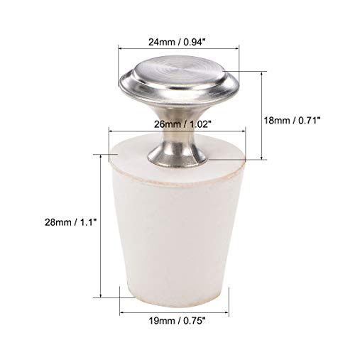 sourcing map Silikon-Stopfen, Schwimmbad-Winterstopfen für 15-22 mm Rohrloch, 2 Stück