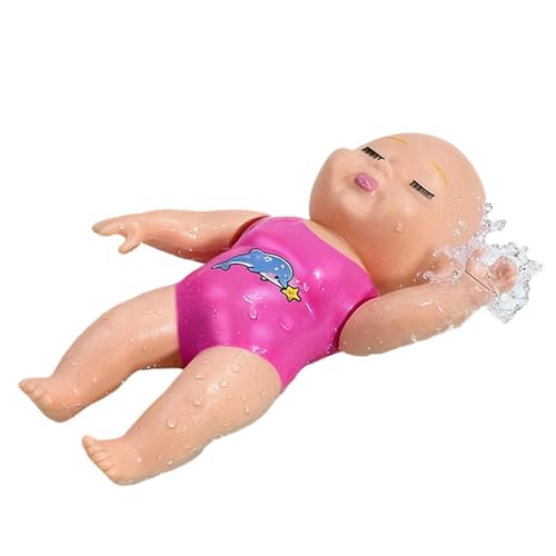 Juguetes de baño para niños | Linda muñeca suave impermeable de cuerda - Lindos juguetes de baño de natación, para interiores, bañera, piscina, baño, agua, niñas, niños, familia, hogar