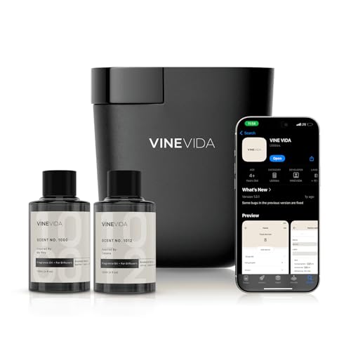 VINEVIDA Prime Plug-in Diffuser for Home & Office | Fragrance Oil Diffuser - Cold Air Diffuser for Essential Oils | Scent Machine (2 Hotel Scents Included)