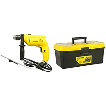 STANLEY SDH600 600W 13mm Impact Hammer Drill with STANLEY 1-71-949 16-inch Organised Maestro Tool Box