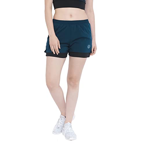 Image of CHKOKKO Gym Shorts for Women Workout Sports Running Quick Dry Fit Double Layer Inner Compression with Pockets Breathable Lightweight Wear