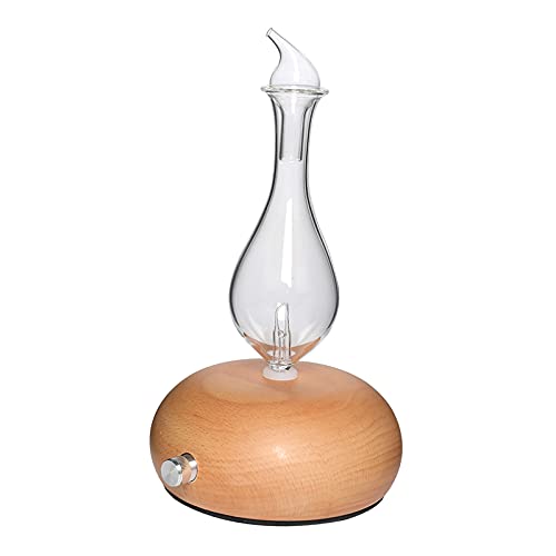 Nebulizing Pure Essential Oil Aromatherapy Diffuser, Wood Base and Glass Reservoir, Classic...