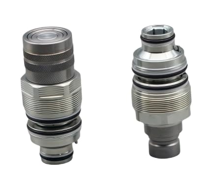 Image of 6679837 & 6680018 1 /2 inch Flat Face Hydraulic Quick Coupler Kit (Male & Female) - Compatible with Bobcat S130, S150, S160, S175, S185, S205, S220, S250, S300, S330, T140, T180, T190, Replacement Parts