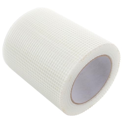 WOONEKY Cinta de Malla Autoadhesiva de Fibra de Vidrio 143 CM X 25 M para Reparación de Grietas en Paredes Cinta de Reparación para Paneles de Yeso Resistente y Flexible para Juntas